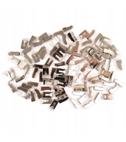 WTYK SIECIOWY GETFORT RJ45 CAT.6 8P8C EKRANOWANY z prowadnicą (100szt)