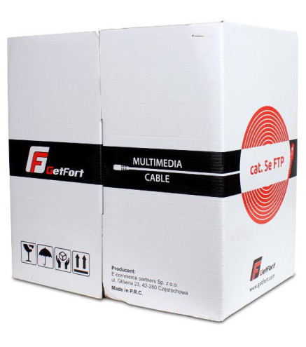 KABEL SKRĘTKA GETFORT CAT.5E F/UTP PVC 1m