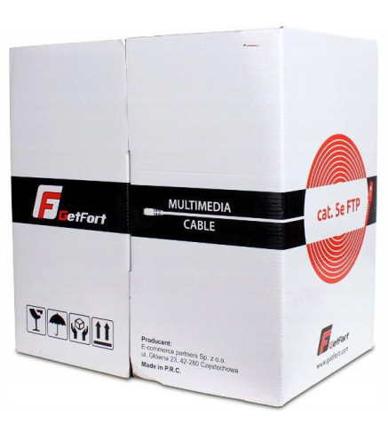 KABEL SKRĘTKA GETFORT CAT.5E F/UTP PVC 1m
