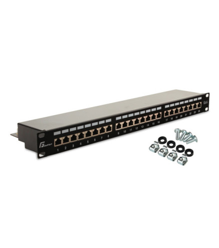 PATCH PANEL FTP CAT.6 24 PORTY PGF-6FTP24-B6 GETFORT | Alarmista.pl