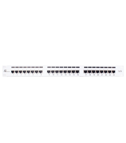 PATCH PANEL FTP CAT.5E 24 PORTY SZARY PGF-5EFTP24-B6-G | Alarmista.pl