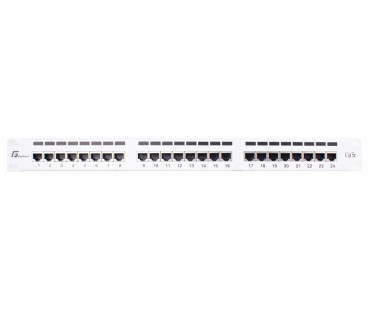 PATCH PANEL FTP CAT.5E 24 PORTY SZARY PGF-5EFTP24-B6-G | Alarmista.pl