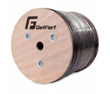 KABEL SKRĘTKA GETFORT CAT.6 F/UTP UV ŻELOWANY 500m | Alarmista.pl