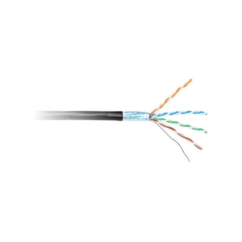 KABEL SKRĘTKA GETFORT CAT.6 F/UTP PVC wewn. czarny 1m