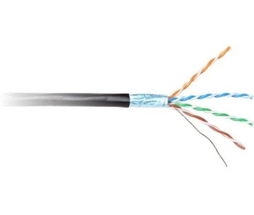 KABEL SKRĘTKA GETFORT CAT.6 F/UTP PVC wewn. czarny 1m