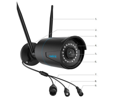 Kamera IP WiFi Reolink W320 5Mpix Wi-Fi P2P czarna
