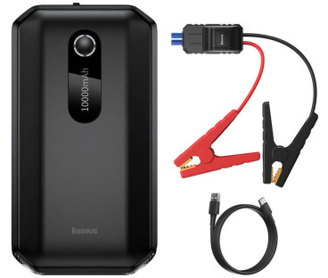 POWERBANK BOOSTER Baseus Max Car Jump Starter CGNL020101 10000mAh 12V 1000A + KABLE KROKODYLKI