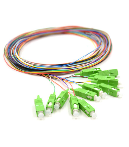 12X PIGTAIL SC/APC SM G657A2 GOLD zestaw 12x 2m