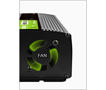 PRZETWORNICA NAPIĘCIA Green Cell PowerInverter LCD 12V / 230V 500W/1000W CZYSTA SINUSOIDA