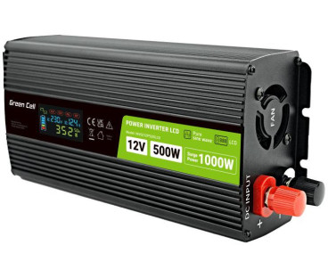 PRZETWORNICA NAPIĘCIA Green Cell PowerInverter LCD 12V | Alarmista.pl