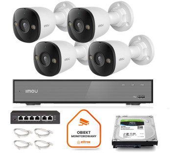 Zestaw monitoringu Imou 4x kamera PS3E-8Q0 8MP POE