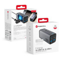 Ładowarka biurkowa Forcell F-Energy GaN III 2x USB-C 2x USB-A QC 4.0 PD 5A 100W VT-49 szara