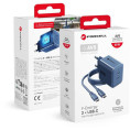 Ładowarka sieciowa Forcell F-Energy GaN III VT-60 60W PD QC 4.0+ 2x USB-C granatowa + kabel USB-C