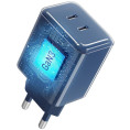 Ładowarka sieciowa Forcell F-Energy GaN III VT-60 60W PD QC 4.0+ 2x USB-C granatowa + kabel USB-C