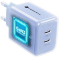Ładowarka sieciowa Forcell F-Energy GaN III VT-60 60W PD QC 4.0+ 2x USB-C niebieska + kabel USB-C
