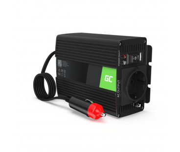 PRZETWORNICA NAPIĘCIA INWERTER Green Cell 12V / 230V 150W/300W CZYSTA SINUSOIDA INV29