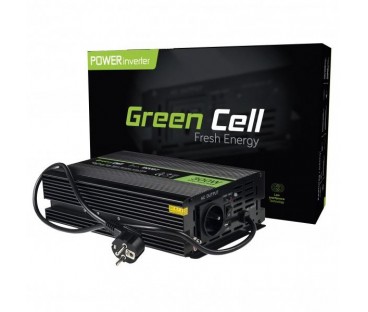 PRZETWORNICA NAPIĘCIA INWERTER Green Cell 12V / 230V 300W/600W CZYSTA SINUSOIDA INV07