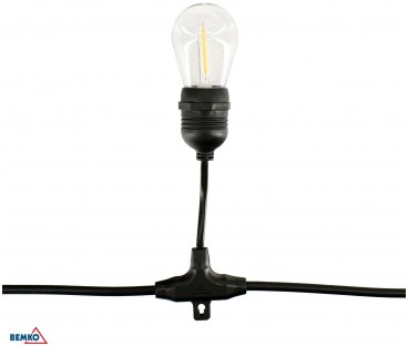 SOLARNA GIRLANDA OGRODOWA LED BEMKO SOLBEE 3W 3000K 10SZT 10M IP65 CZARNA C83-SOB-003BL-3K