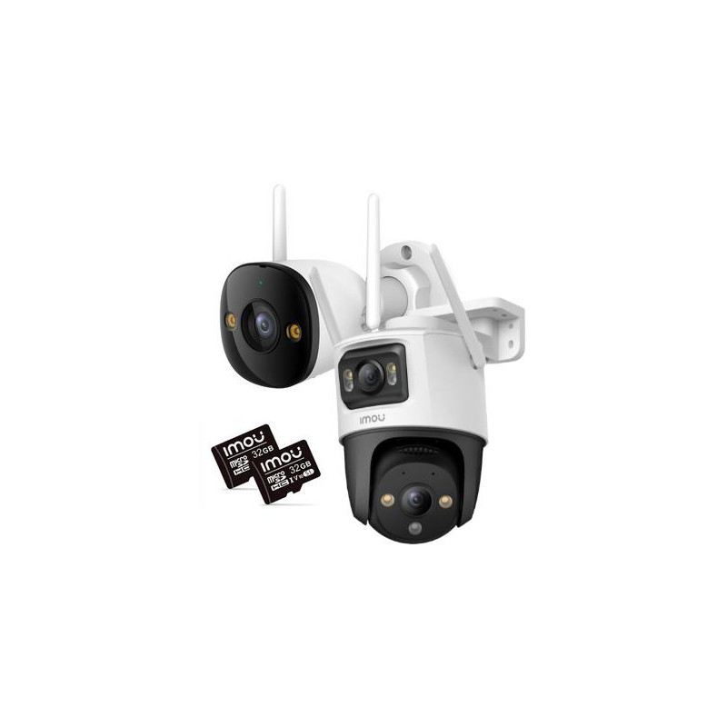 Zestaw 2 kamer IP Imou bullet 3 5MP i Cruiser Dual 10MP z kartami pamięci 32GB