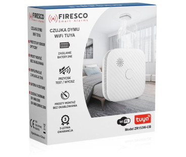 Zestaw czujników FIRESCO czujnik czadu + dymu z WiFi