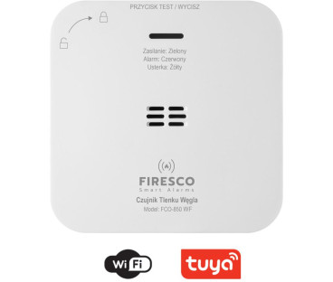 Zestaw czujników FIRESCO czujnik czadu + dymu z WiFi