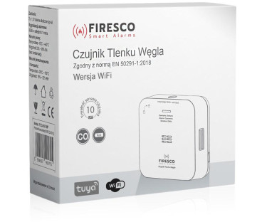 Zestaw czujników FIRESCO czujnik czadu + dymu z WiFi