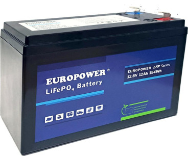 Akumulator LiFePO4 EUROPOWER 12,8V 12Ah | Alarmista.pl