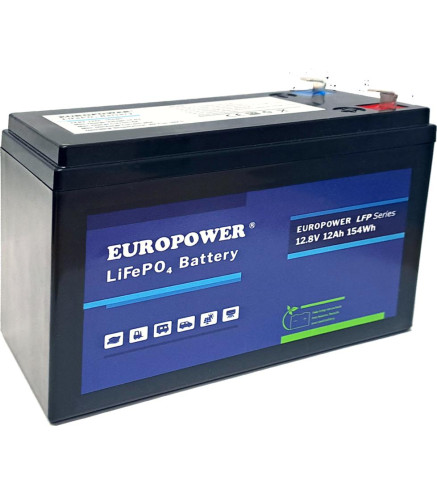 Akumulator LiFePO4 EUROPOWER 12,8V 12Ah | Alarmista.pl