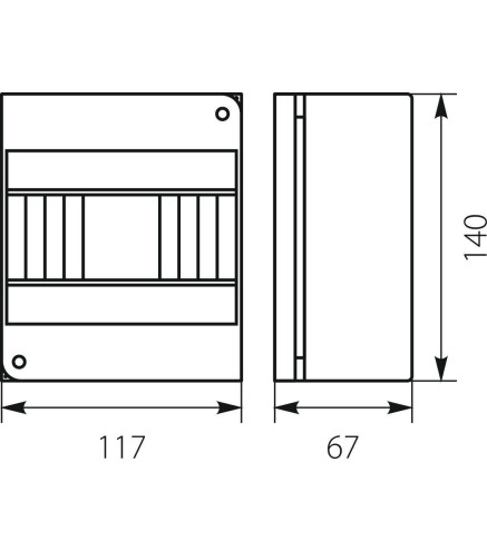 Rozdzielnica n/t RNO 6 IP30 140x117x67mm, biała | 5.6 Elektro-Plast Opatówek