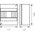 Rozdzielnica n/t RNO 6 IP30 140x117x67mm, biała | 5.6 Elektro-Plast Opatówek