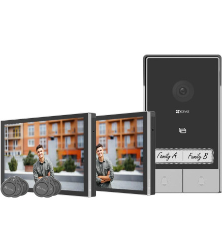 Zestaw wideodomofonowy EZVIZ HP7 z dwoma monitorami | Alarmista.pl