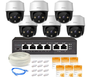 Zestaw 6 kamer IP Imou Cruiser 4MP POE z chmurą Imou Protect Basic