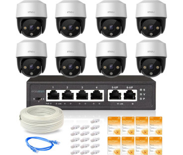 Zestaw 8 kamer IP Imou Cruiser 4MP POE z chmurą Imou Protect Basic