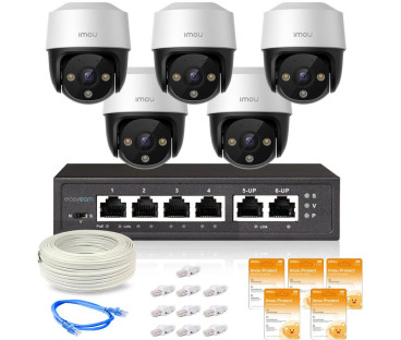 Zestaw 5 kamer IP Imou Cruiser 4MP POE z chmurą Imou Protect Basic