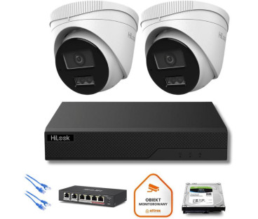 Zestaw monitoringu IP Hilook 2x kamera IPC-T260HA-LU 6MP Smart-hybrid Light