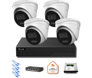 Zestaw monitoringu IP Hilook 4x kamera IPC-T260HA-LU 6MP Smart-hybrid Light