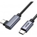 Unitek Kabel USB-C kątowy 90° PD100W 3m