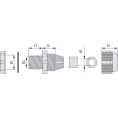 Dławnica kablowa szara M-20 E45-M-20-S/1 20szt