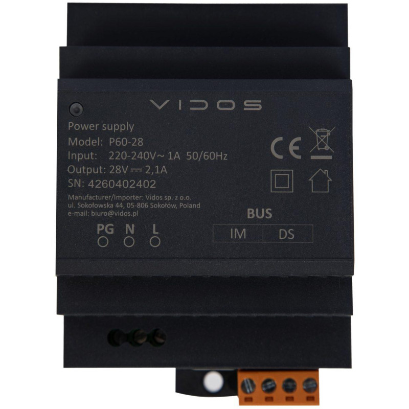 Zasilacz VIDOS DUO IP P60-28