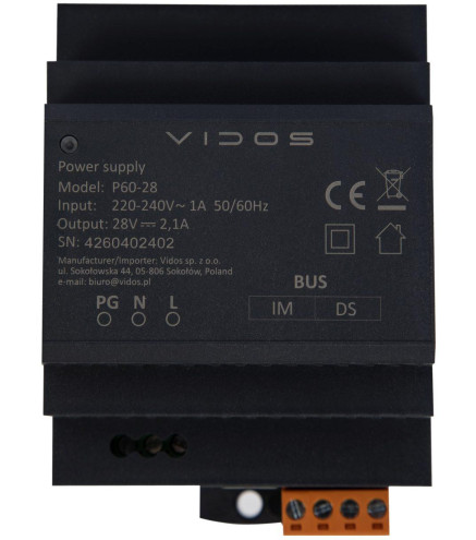 Zasilacz VIDOS DUO IP P60-28