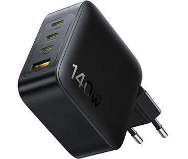 Ładowarka sieciowa Baseus EnerFill FH11 GaN 140 W 3x USB-C 1x USB-A PD 3.0 QC 4.0+ + kabel