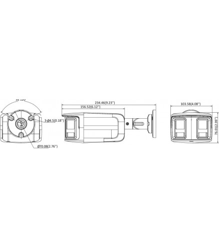 Kamera 4w1 Hikvision DS-2CE12KF3TP-DLS(180°)