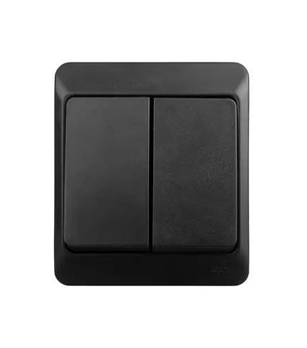 HERMES CZARNY ŁĄCZNIK NT SERYJNY IP44 ZACISKI ŚRUBOWE 10AX 250V 0332-09