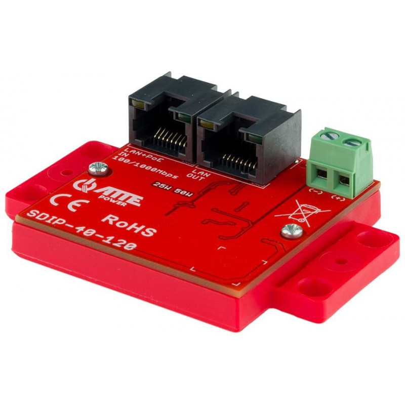 Adapter PoE obniżający napięcie ATTE SDIP-40-120