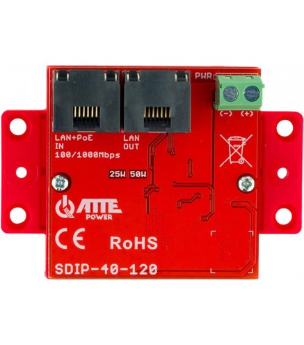 Adapter PoE obniżający napięcie ATTE SDIP-40-120