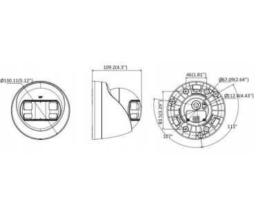 Kamera 4w1 Hikvision DS-2CE72KF3TP-DLS(180°)