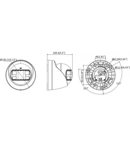 Kamera 4w1 Hikvision DS-2CE72KF3TP-DLS(180°)
