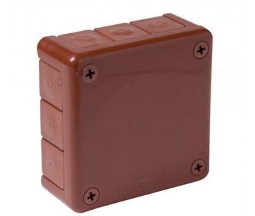 Puszka natynkowa pusta 12 wlotów VIPLAST VP-41 BRĄZOWA IP55 98x98x42mm 041-02