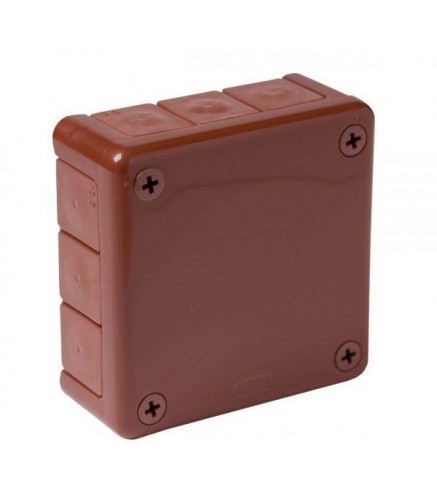 Puszka natynkowa pusta 12 wlotów VIPLAST VP-41 BRĄZOWA IP55 98x98x42mm 041-02