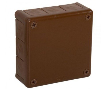 Puszka natynkowa pusta 12 wlotów VIPLAST VP-51 BRĄZOWA IP55 118x118x46mm 051-02